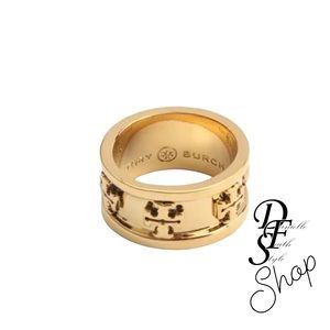 Tory Burch- Raised Logo Ring- with Giftbox and Dustbag